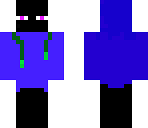 endermen in a blue hoody