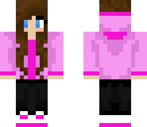 girl with a light pink hoodie