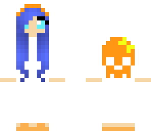 cute orange skull girl