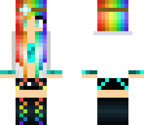 rainbow haired girl