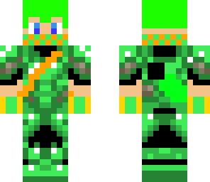 me as a ninja with green hair