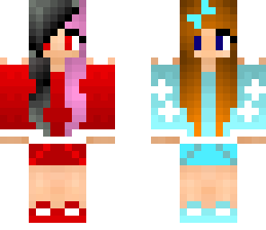 red and blue girl