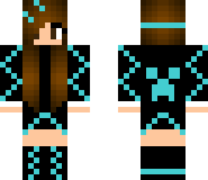 neon blue creeper girl