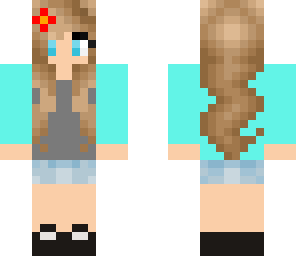 girl with flower