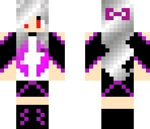 purple flame vampire girl
