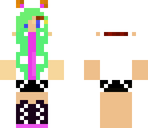 neon green and pink fox
