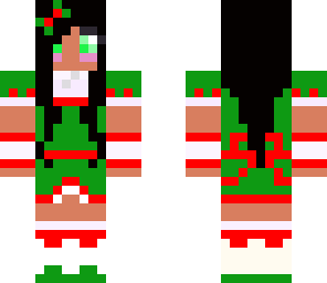 my minecraft lolita custom skin christmas style
