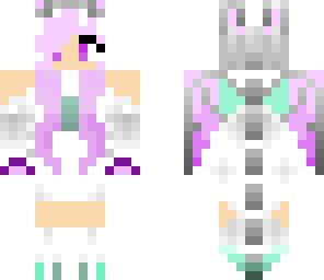 purple and green dragon girl
