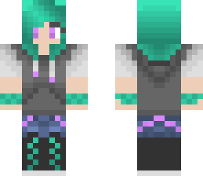 turquoise gamer girl