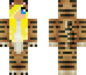 head phones blonde tiger girl