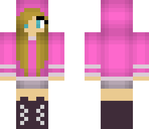 pink hoodie girl