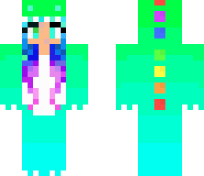 dino girl rainbow