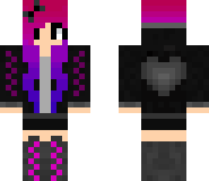 goth pink girl