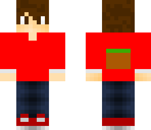 boy with grass block