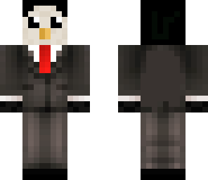 penguin gamer in a suit