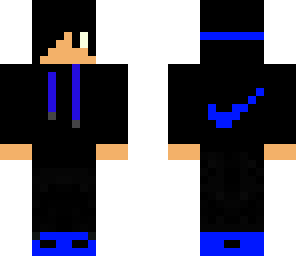 correct version of black and blue nike boy