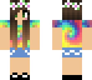girl in a tye dye shirt