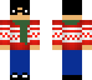 update minecraft sweater with scarf