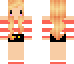 strawberry blonde pinstripe girl