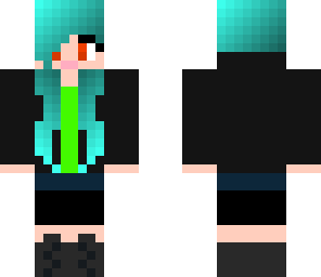 blue haired girl