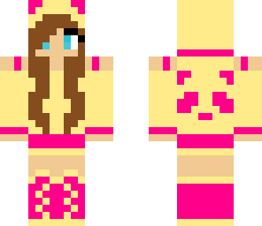 pink and yellow panda girl