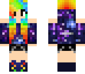 rainbow space girl