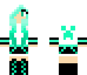 neon foam green creeper girl