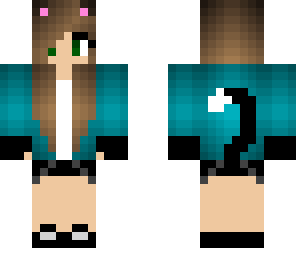 blue neko girl