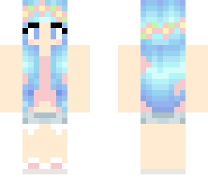 cute blue haired girl 
