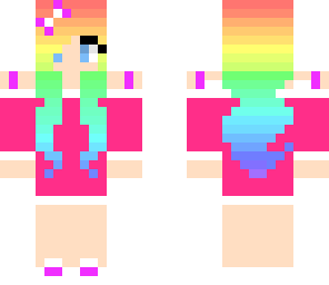 rainbow girl with dress