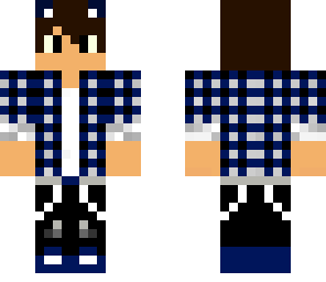 plaid shirt boy with ears