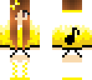 cute yellow music girl
