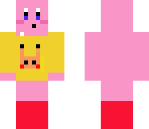 kirby with pikachu shiny shirt