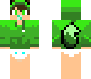green baby wolf boy
