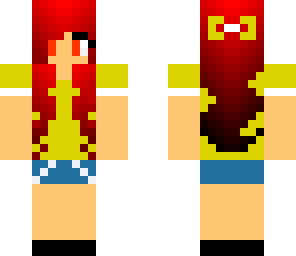 red hair yellow bow