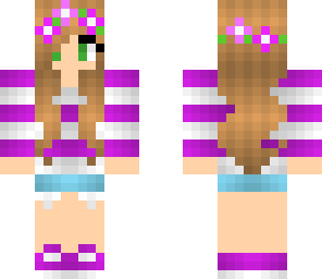 purple flower girl