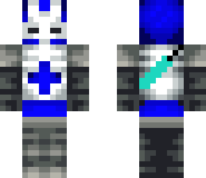 blue castle crasher with lightsaber