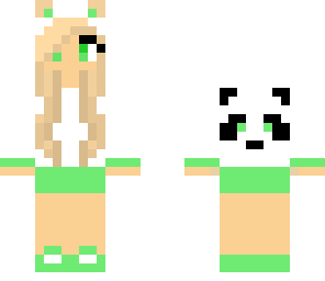 green panda girl