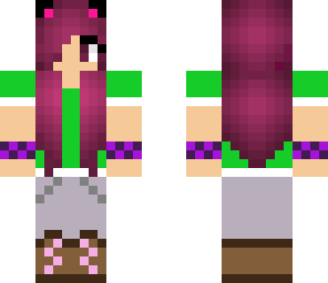 dark purple kitty hair girl