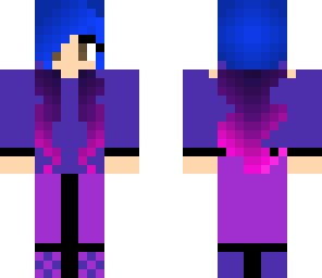 purple and blue girl