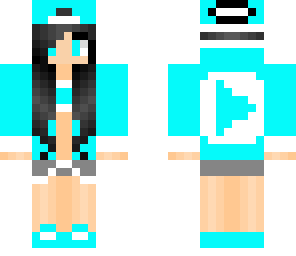 black hair light blue youtube girl