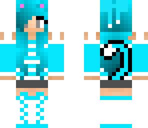 light blue cat girl skin