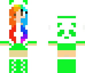 green panda girl edit