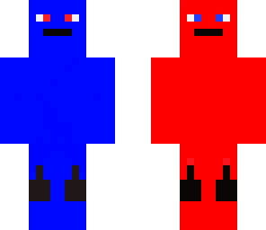 red and blue