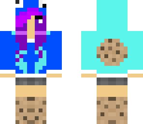 purple hair cookie monster girl