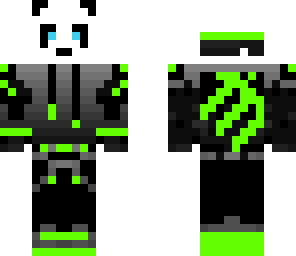 panda in green