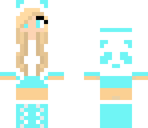 blue panda girl