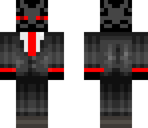 red enderman with suit and tie
