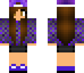 purple girl with a hat