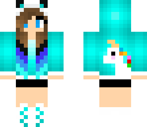 blue panda unicorn girl